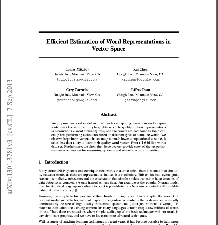 word2vec paper